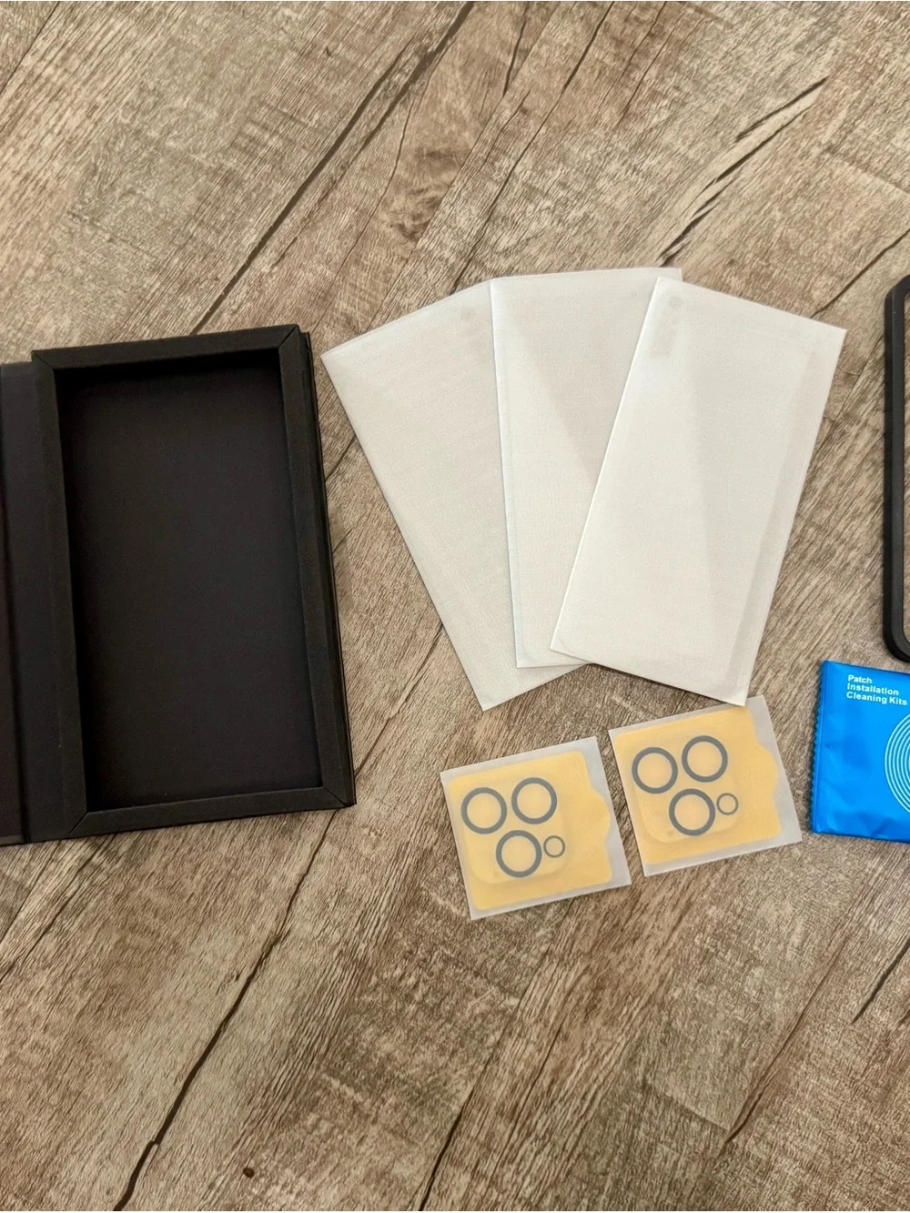 iPhone 15 Pro Tempered Glass Screen Protector Kit 3 Pack Camera Lens Protectors
